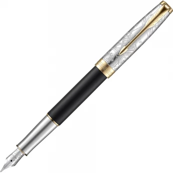 Ручка перьевая PARKER SONNET SPECIAL EDITION IMPRESSION MATTE BLACK GT, F
