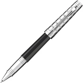 Ручка роллерная PARKER PREMIER CUSTOM TARTAN BLACK, F